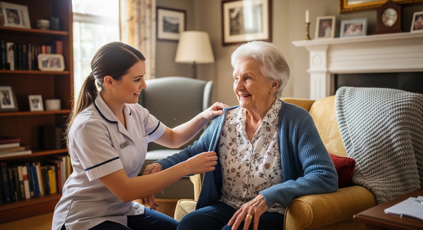 Qualcare Nursing offers Private Nursing Care at Home, delivering physical and emotional support for seniors in a comforting home environment.